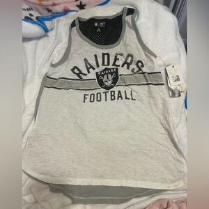 NWT NFL Raiders White and Black Tank Top